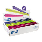 EXPOSITOR 60 REGLAS MILAN TRIANGULAR COLORES SURTIDOS | 60 UNIDADES | (MILAN)